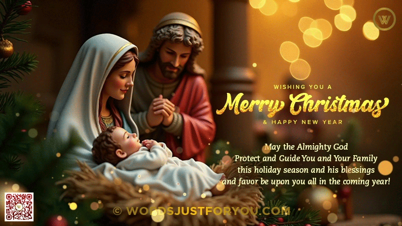 Merry Christmas Religious Wishes Image GIF