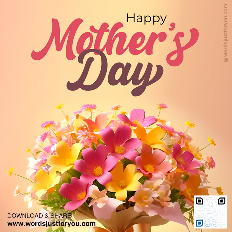 Beautiful Happy Mothers Day Image with Flowers