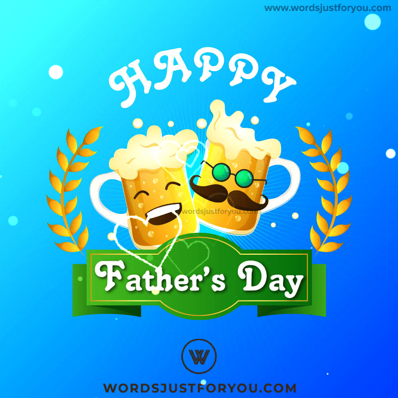 Beer Mugs Happy Father's Day GIF Image