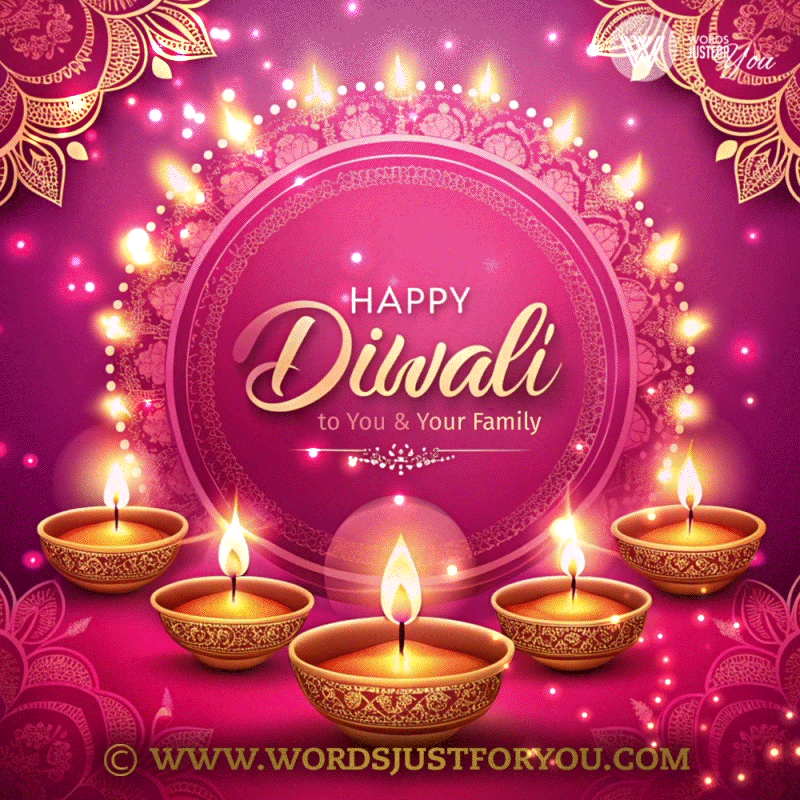 Pink Happy Diwali GIF