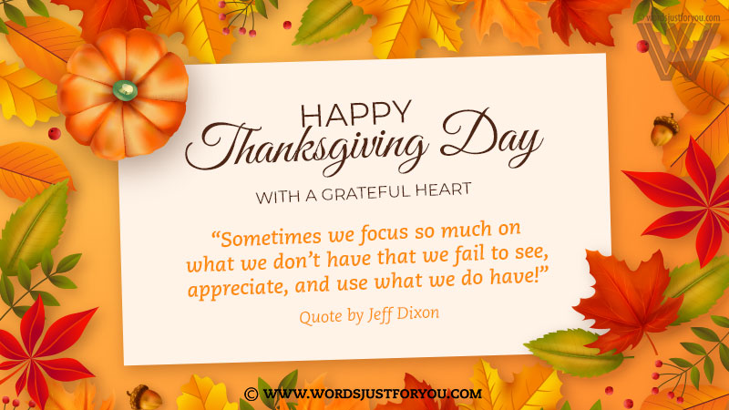 Happy Thanksgiving Day Quote
