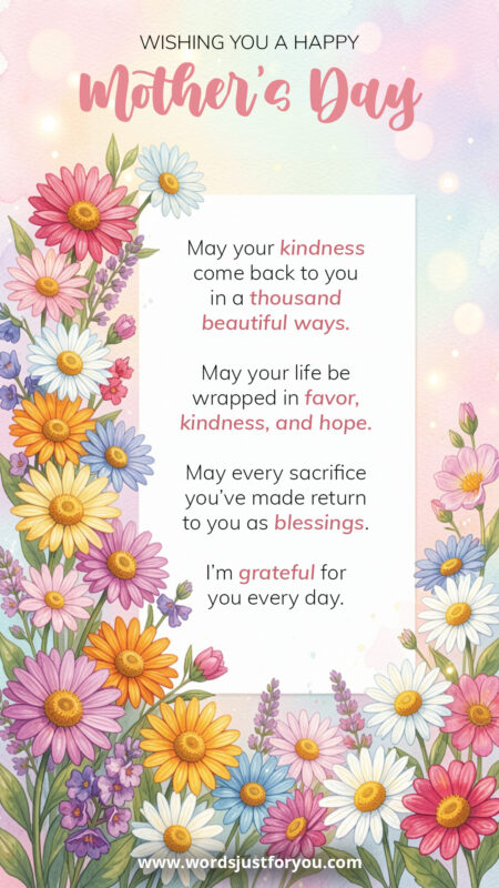 Happy Mother's Day Blessings Wishes Image Free