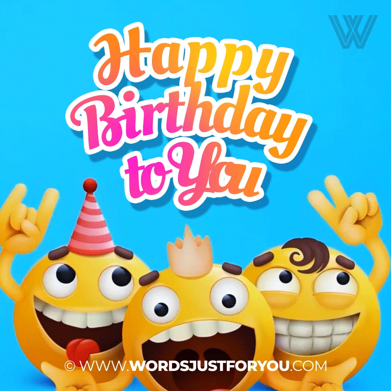 Emojis Happy Birthday Gif, Happy Birthday Gif, Happy Birthday Greetings, Free Happy Birthday Images