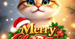 Free Merry Christmas Image, Beautiful Merry Christmas Image, Christmas Images, Cat Merry Christmas Free Hd Image